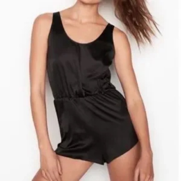 VICTORIA’S SECRET Satin Tied Back Loungewear Romper - Picture 2 of 15
